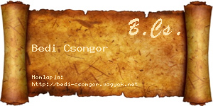 Bedi Csongor névjegykártya