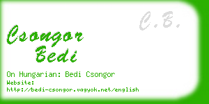 csongor bedi business card